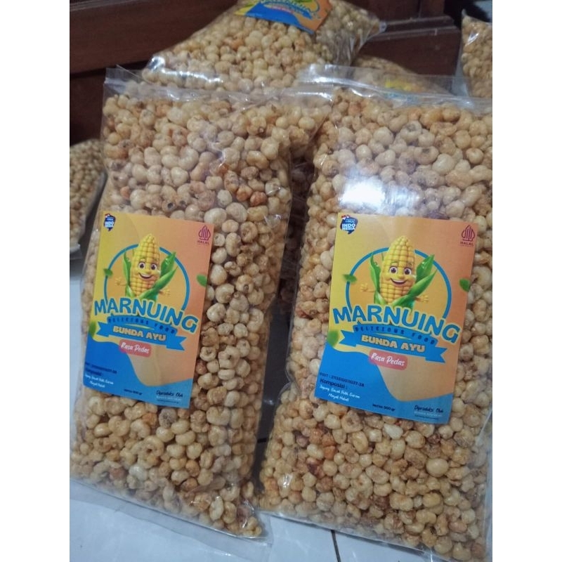 

MARNUING BUNDA AYU! MARNING MAKASAR CEMILAN JAGUNG RENYAH & LEZAT RASA ORI & PEDAS 250GR