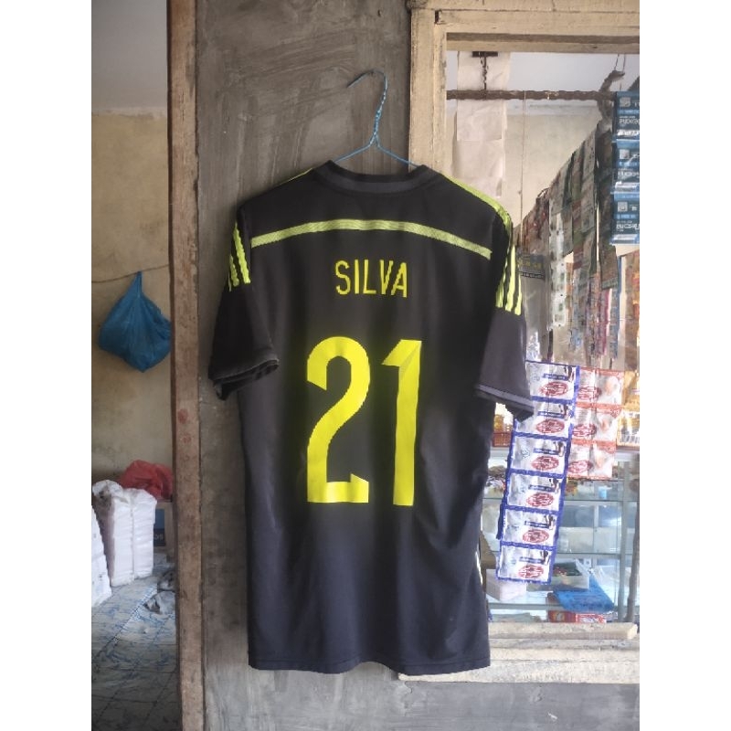 #21. Silva Spanyol Spain 2014 Away World Cup