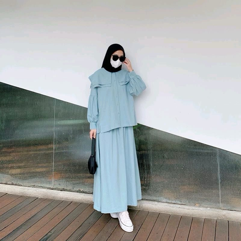 One set rok kekinian crinckle airflow