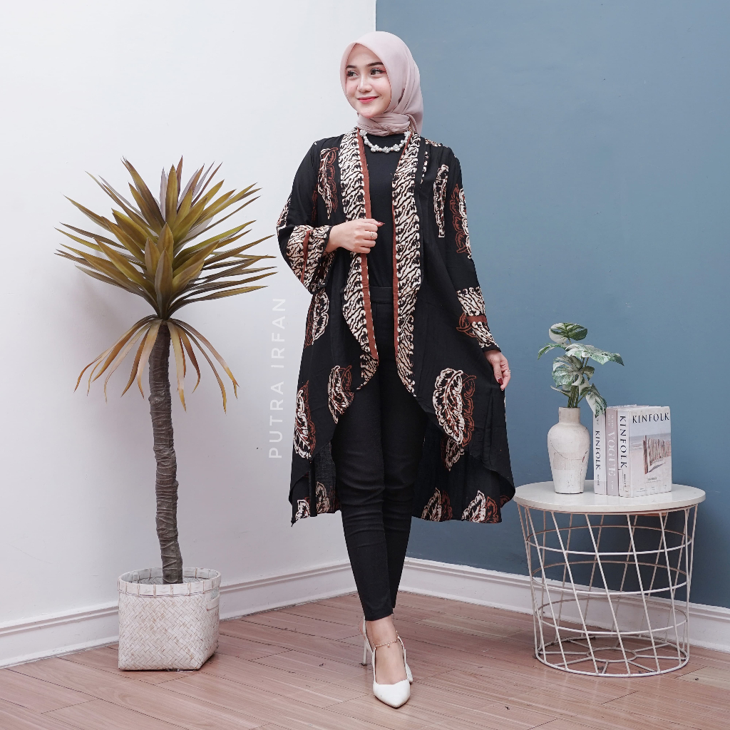 SAFIRATEX outer batik cardigan paris sogan super premium