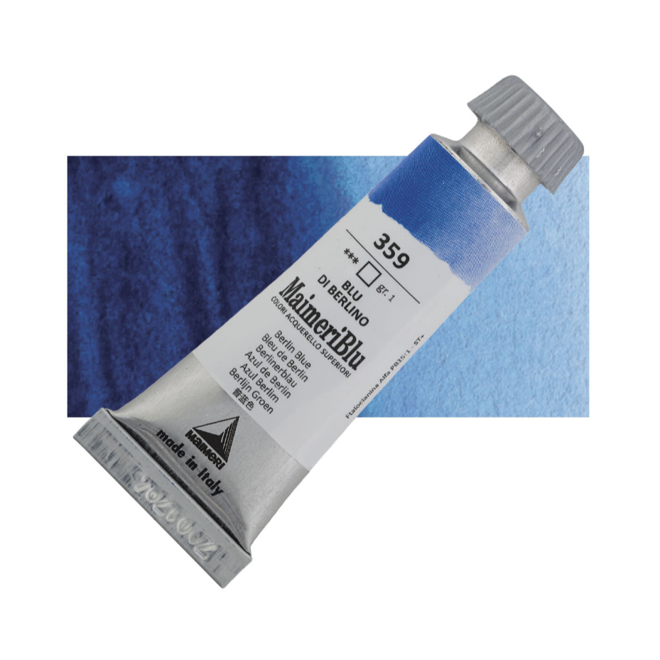 

Cat Air Lukis Maimeri Blu Watercolour 12ml MaimeriBlu Berlin Blue 359 M1609359 - PC
