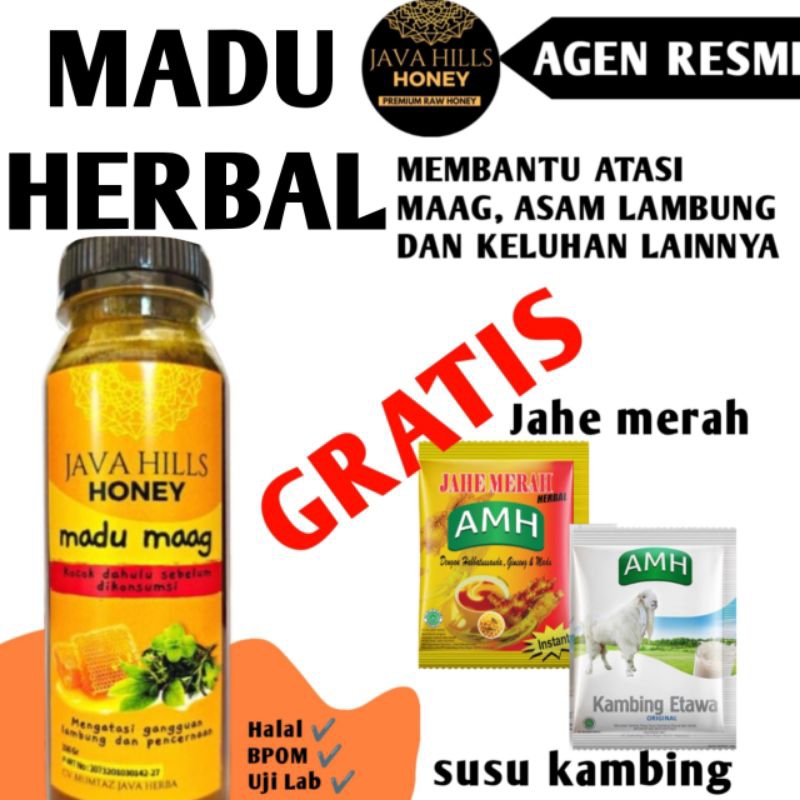 

JAVAHILLS HONEY | MADU HERBAL 320GR |MADU MURNI PLUS HERBAL MADU LAMBUNG| MADU GRATIS JAHE MERAH DAN SUSU KAMBING ETAWA,MADU MAAG,MADU MINT,MADU SAGA,MADU HITAM PAHIT,MADU FLU BATUK,MADU DAYA TAHAN TUBUH,MADU ANAK PROPOLIS DIET ANGKAK MADU NAFSU MAKAN