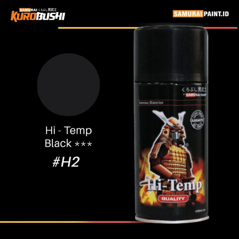 Cat semprot tahan panas warna hitam samuraipaint