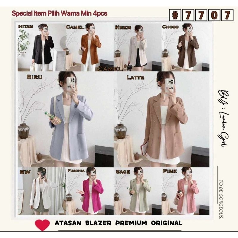 Blazer Wanita Korean Premium Import Terbaru / Blazer import wanita by London girl Quality