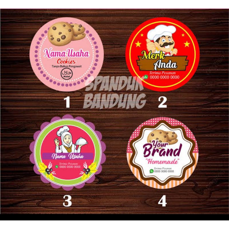 

jasa pembuatan label makanan dan minuman isi 100pcs (gratis design)