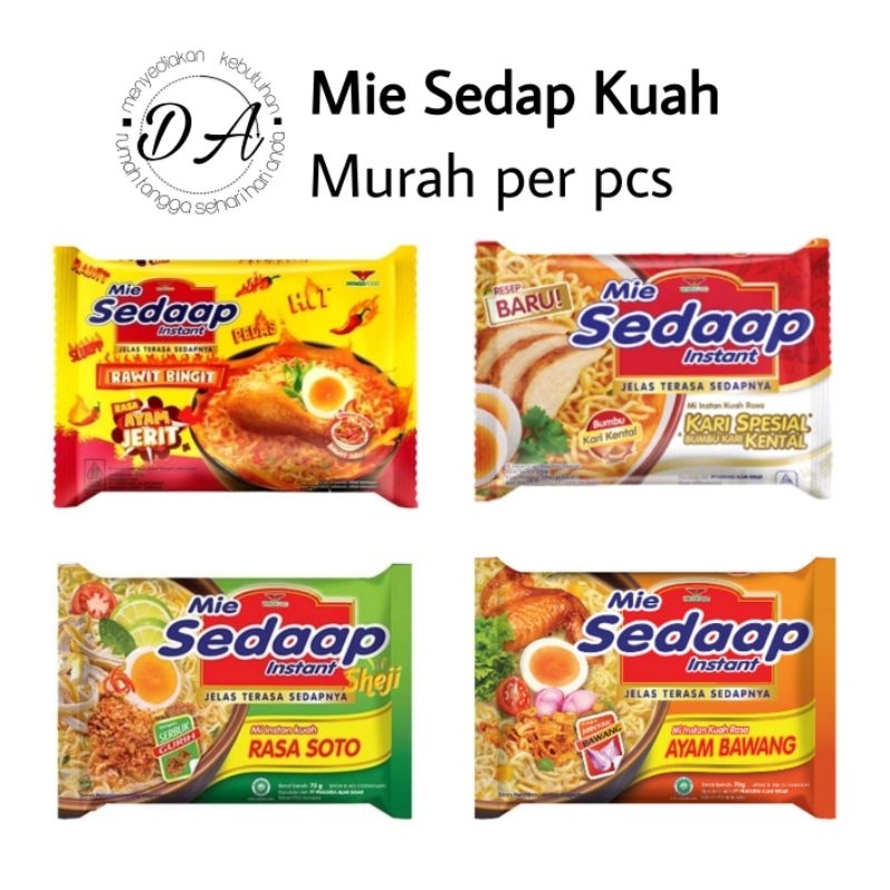 

•DA• [ECER] MIE INSTAN SEDAP KUAH / AYAM JERIT / KARI AYAM / SEDAP SOTO / SEDAP AYAM BAWANG