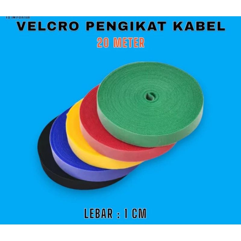 Velcro pengikat kabel 20meter 1cm