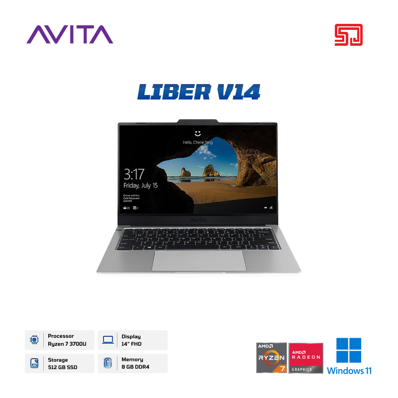Laptop Avita Liber V14 Anchor Grey  Ryzen 7 3700U 8GB 512GB 14'' W10