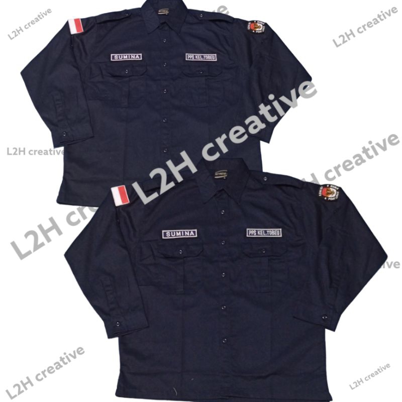 baju seragam PPK PPS KPPS bordir model label ditempel