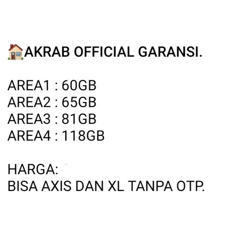 PAKET DATA XL UNLIMITED Akrab