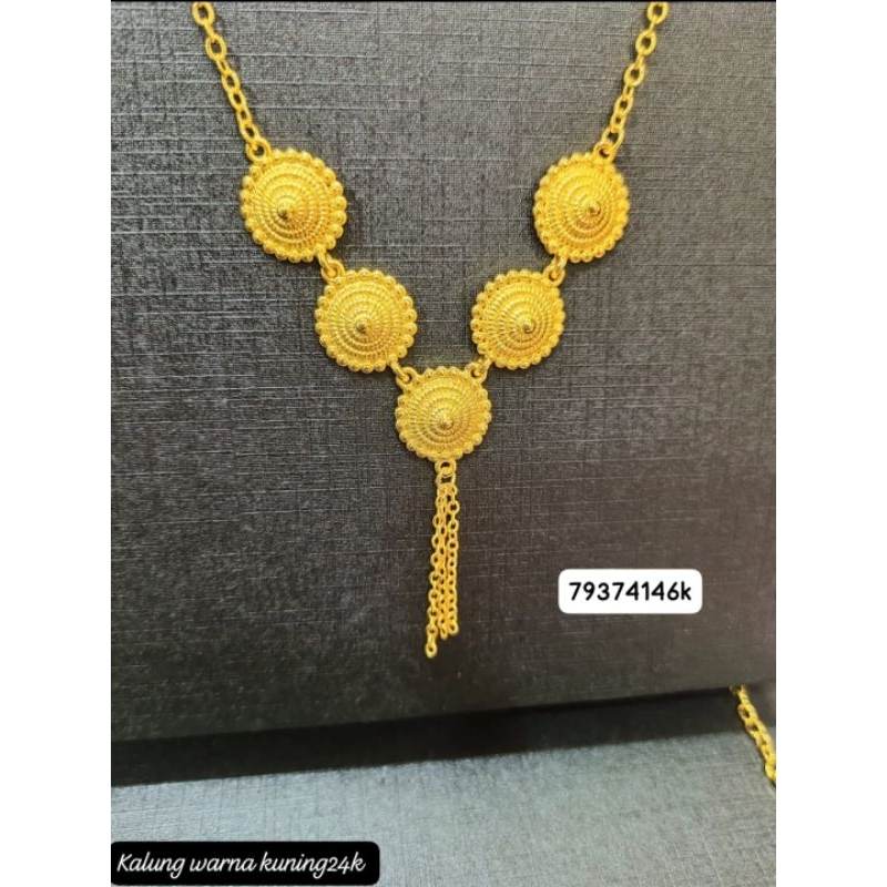 Kalung Motif Lapis Emas 24k, Awet di Pakai harian