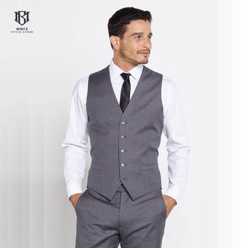 MNCS Rompi Jas Pria Viona Dark Grey Slim Fit Original Modern Clothes