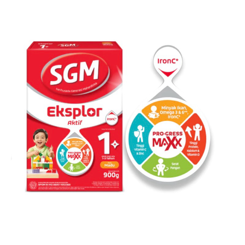 

SGM Eksplor 1+ dengan IronC Susu Pertumbuhan Rasa Madu Rasa Vanila 900GR