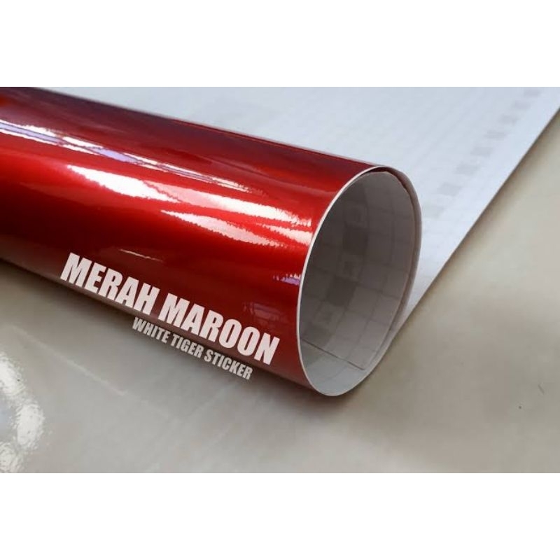 STIKER SKOTLET MERAH CANDY GLOSSY / STIKER MOTOR