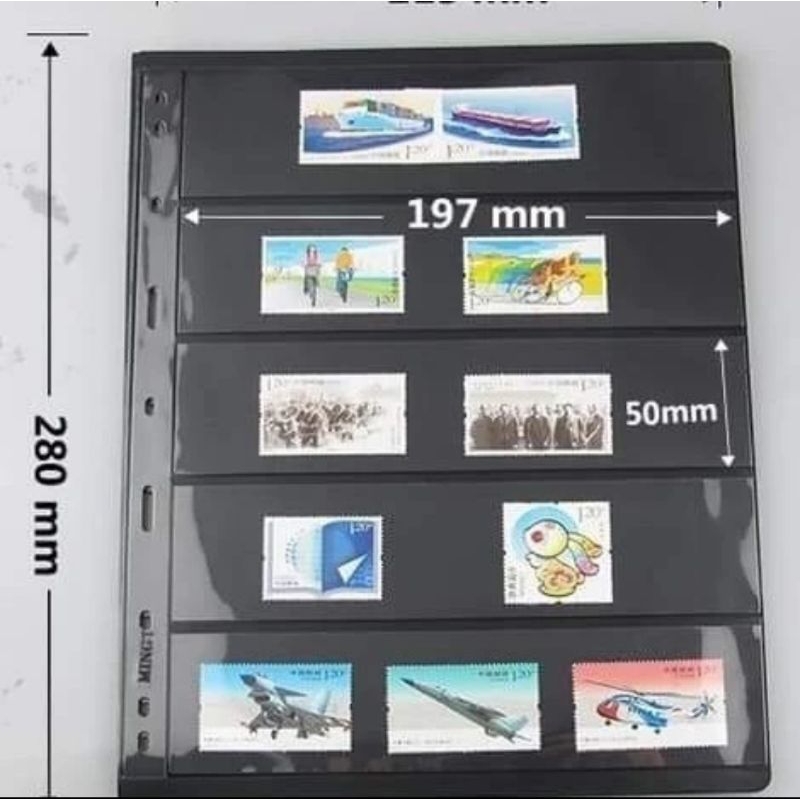 

Refill uang kertas perangko Mingt hitam sekat 5 baris bijian eceran