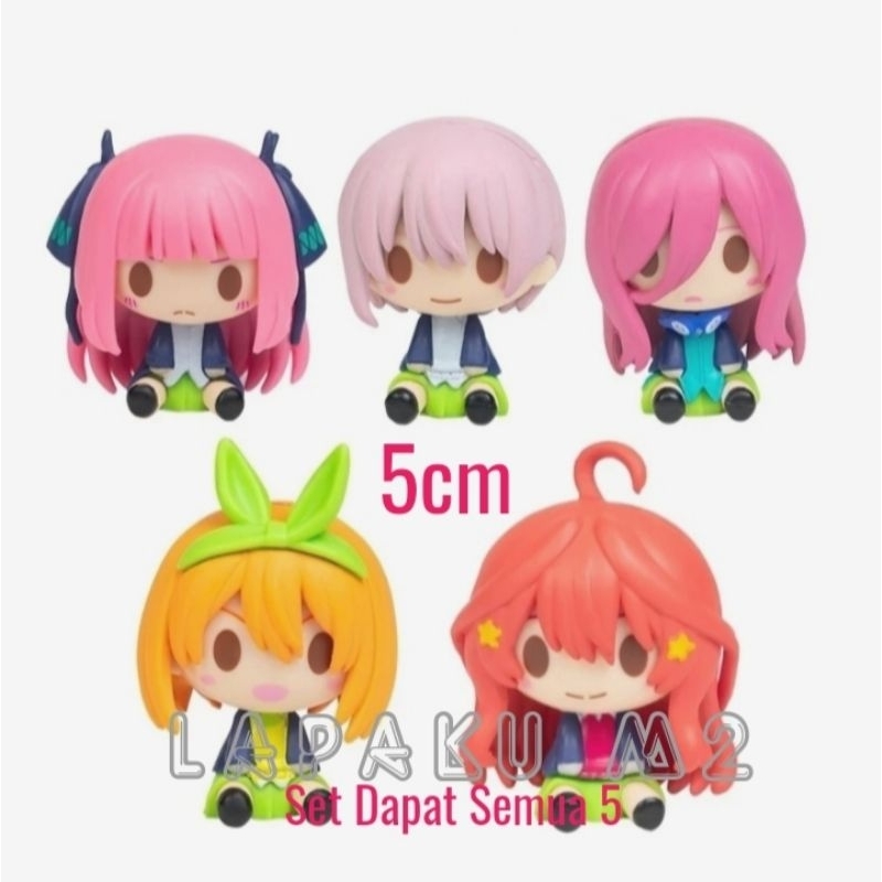Figure Anime Gotoubun No Hanayome Chibi Set isi 5pcs