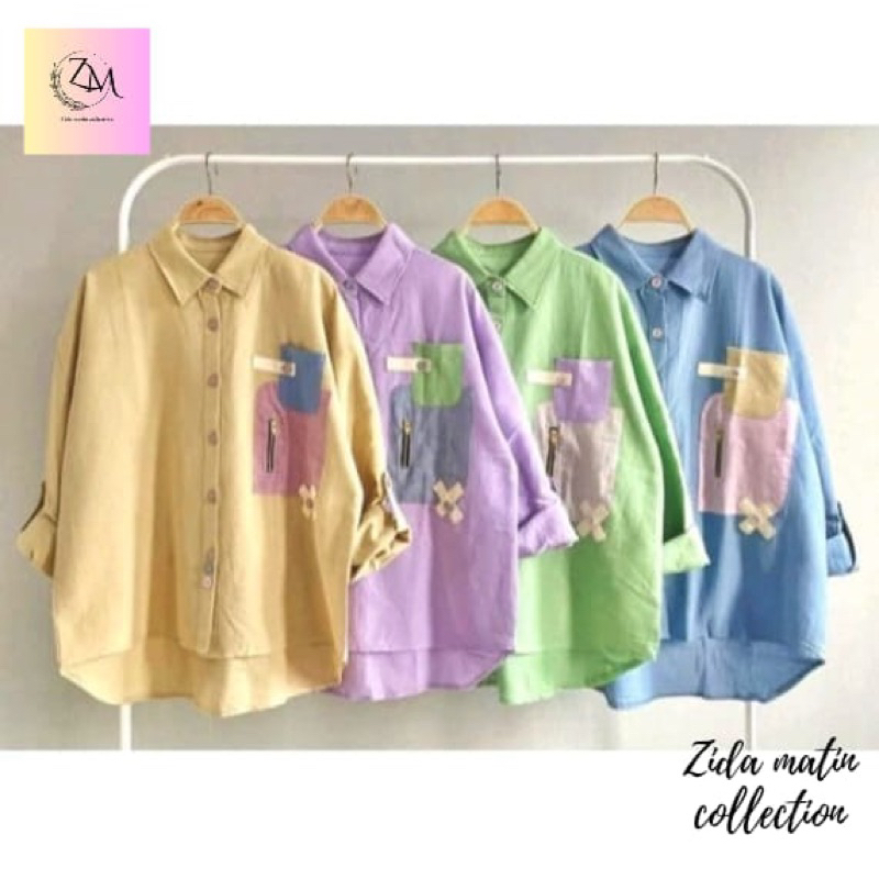 atasan wanita saku LuBana poloss