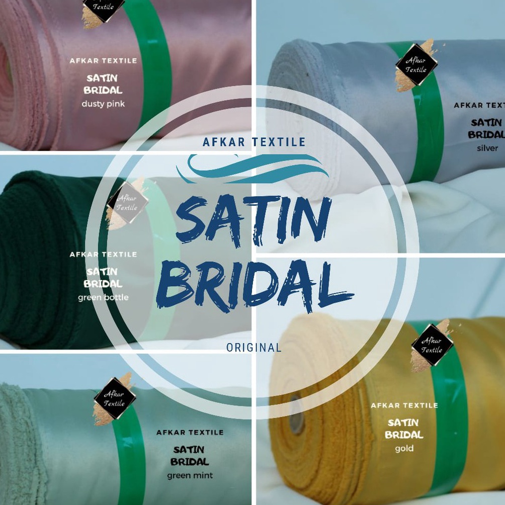 Y5 Kain Satin Bridal Heavy  Saten Bridal Deutches  Kain Bridesmaid Original Import Kualitas No 1 Mur