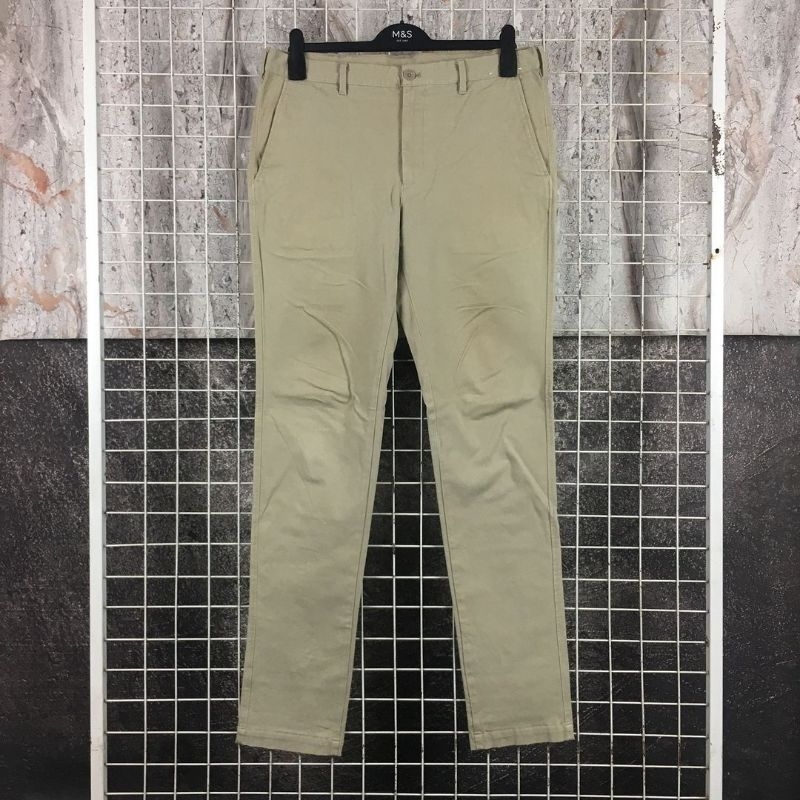 Celana Panjang Pria Chino Slimfit Branded Original UNIQLO Celana Kerja kantor Size 34 . SDA 05559 Se