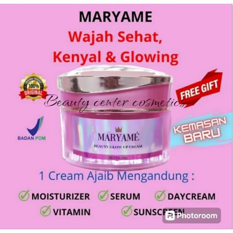 Maryeme Beauty Glow Up Crem Cream Maryame Beautee Glow Up Krim  Pemutih Wajah