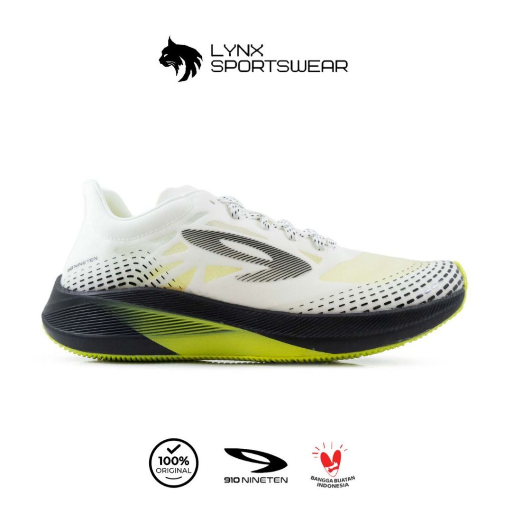 910 Sepatu Lari HAZE 1.5 SE - PUTIH/HITAM/HIJAU-NEON