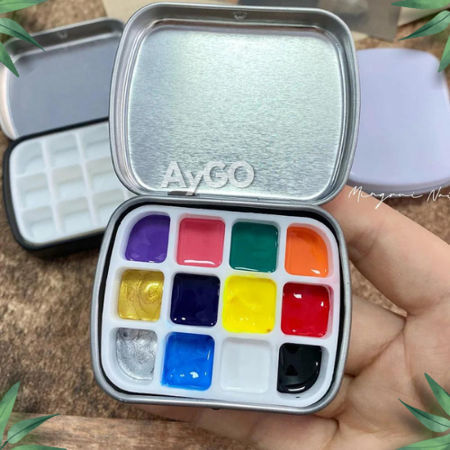 

MilL Mini Metal Palette Painting / Palet Lukis Portable / Travel Palette Painting