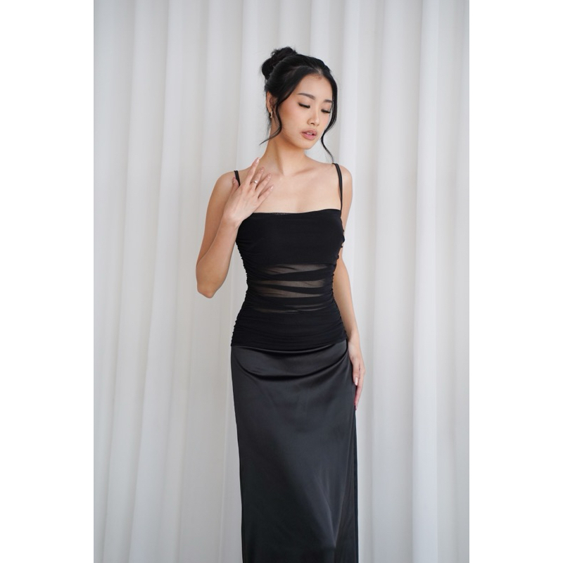 Julia Dress Dress Panjang Wanita Satin Dress Pesta Terusan Wanita Long Maxi Dress Terusan Wanita