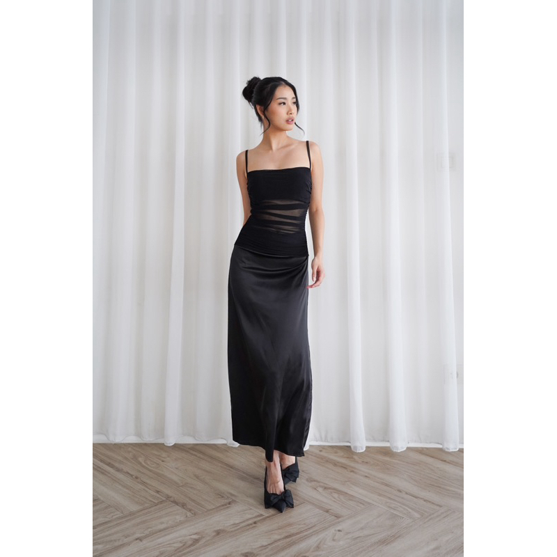 Julia Dress | Dress Panjang Wanita Satin | Dress Pesta Terusan Wanita | Long Maxi Dress | Terusan Wa