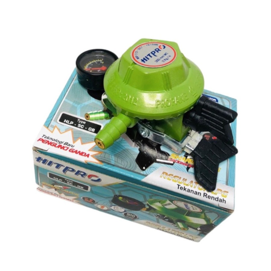 Hitpro Regulator Double Lock Kompor Gas / Kepala Kunci Ganda Gas Kompor