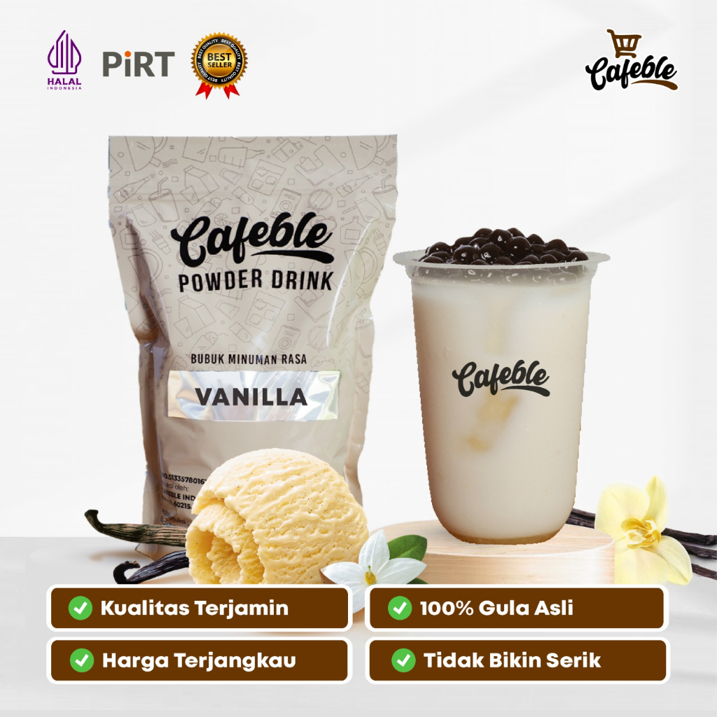 

Cafeble Bubuk Minuman Premium Rasa Vanila Kemasan 1 kg