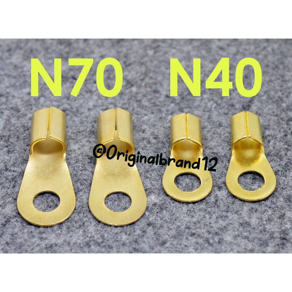 Terminal Skun AKI N40 N70 Kuning RING BULAT Baut 14