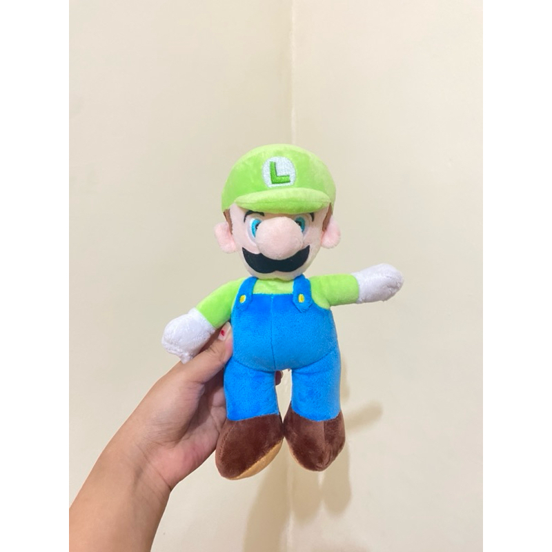 Boneka Karakter Luigi Super Mario size 27cm / Boneka Luigi / Boneka Super Mario