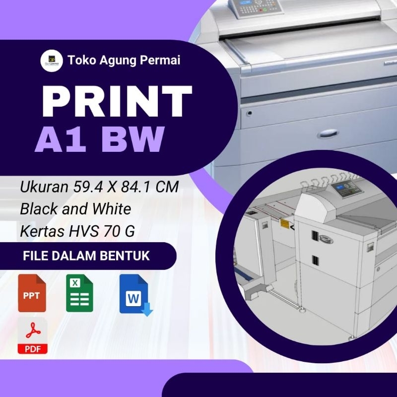 

Print Kertas HVS A1 BW