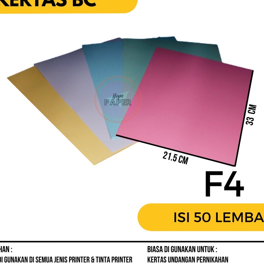 

KI3 Kertas Brief Card F4 16 gsm isi 5 lembar Kertas BC F4