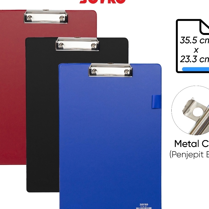 

Bonus Joyko Clipboard A4 F4 Folio Papan Jalan Alas Ujian Kayu Joyko CLB61