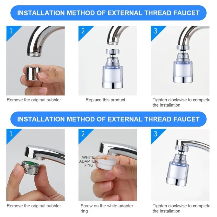 Filter Kran AIr Saringan Kran Flexible Filter Wastafel Dapur FKP-1