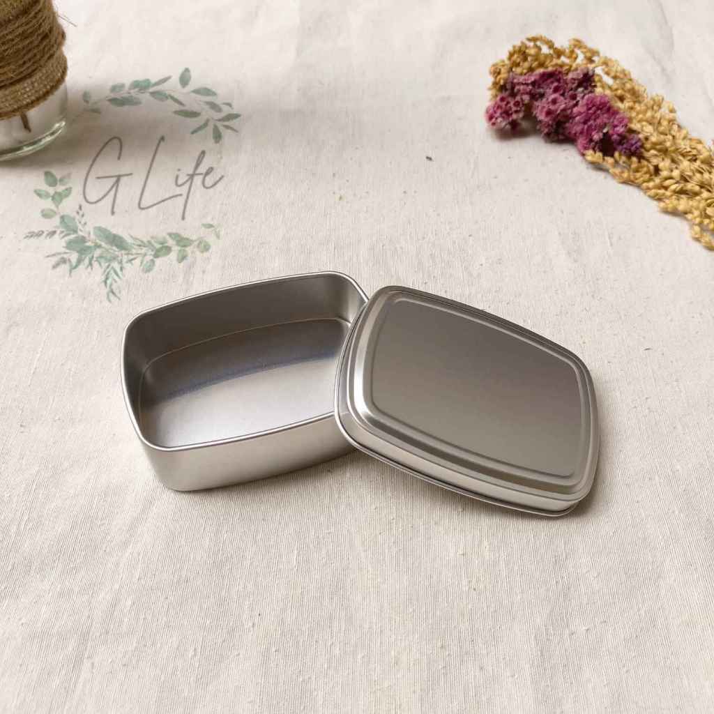 Kaleng Aluminium 100gr & Kaleng Aluminium 150gr Aluminium Tin Jar Pot Aluminium Persegi, Pot Jar Wad