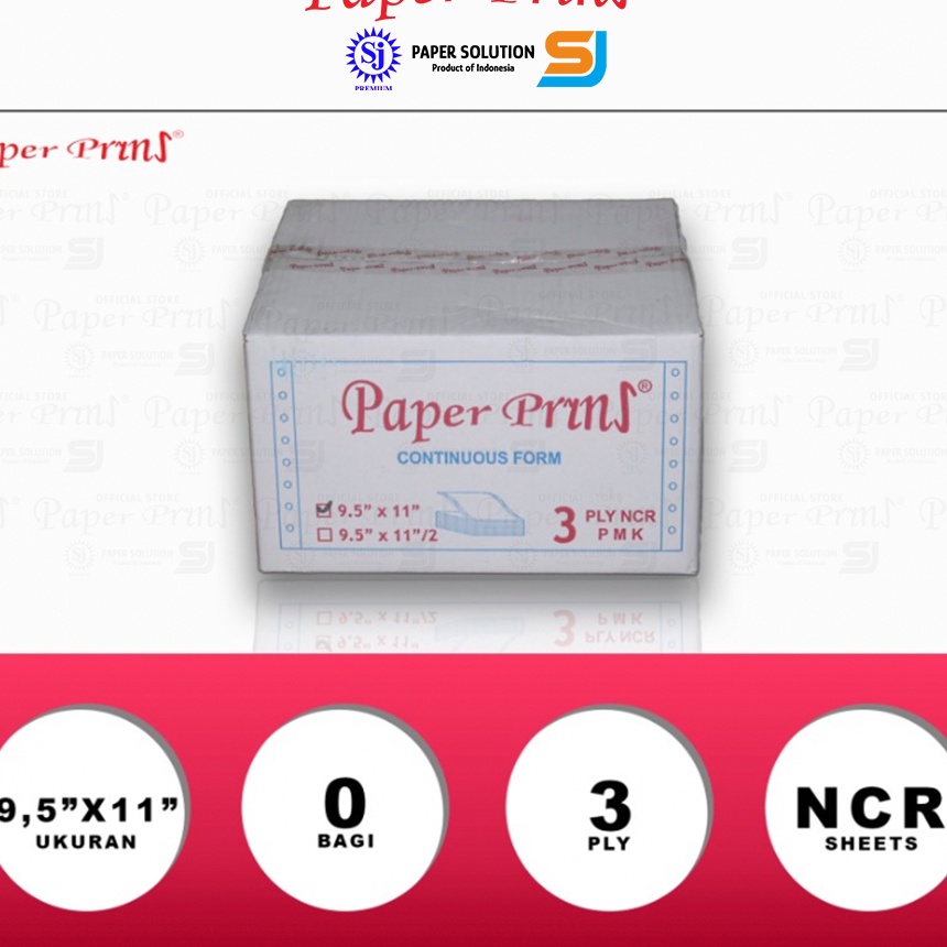 

Terbatas Paperpryns Kertas Continuous Form 3PLY NCR 95 x 11