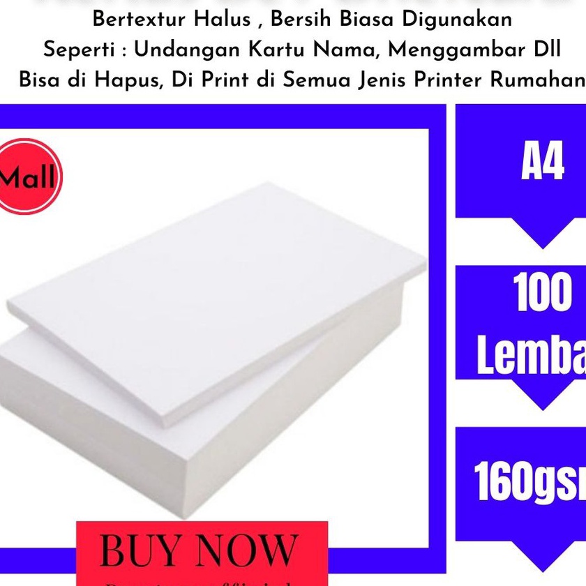 

Khusus 1 Lembar hight quality A4 Kertas Briefcard BC 16gsm putih