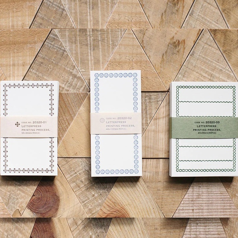 

FG2 Classiky Letterpress Memo Cards Samples 3 Variant