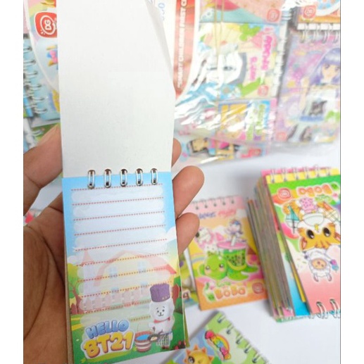 

KP8 2pcs buku memo spiral anak 6x9cm