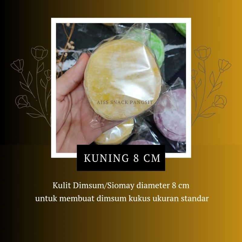 

Kulit Dimsum/Siomay Kukus Diameter 8 cm WARNA, HALAL [PACKING KARDUS GRATIS]