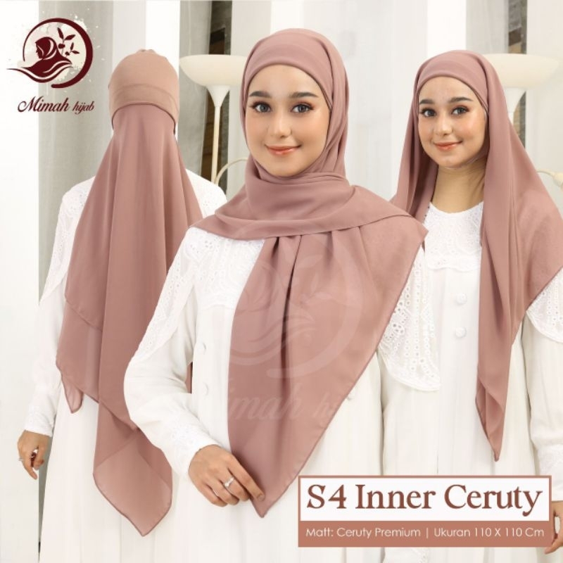MIMAH HIJAB SEGIEMPAT INNER CERUTY PREMIUM BISA COD
