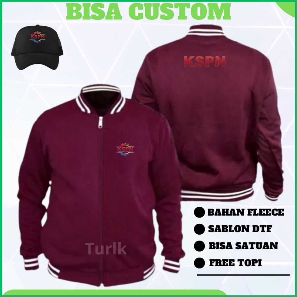 Jaket KSPN Jaket Konfederasi Serikat Pekerja Nusantara Varsity Custom