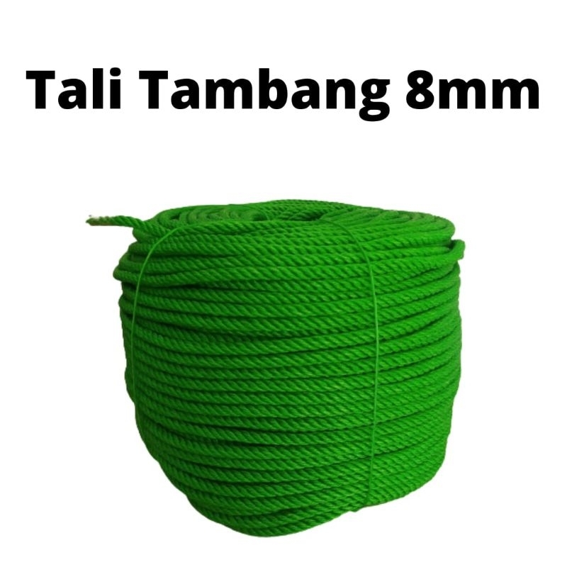 Tali Tambang 8mm/ Tali Tampar 8mm / Tali Tambang Plastik PE Rope 8mm Harga Per Meter