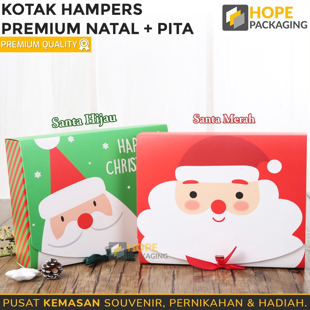 

KILAT Kotak Hampers Premium Natal Pita Gift Box Natal Box Souvenir Hampers Merry Christmas Kotak Bingkisan Box Hampers Natal Kotak Kado Box Pita
