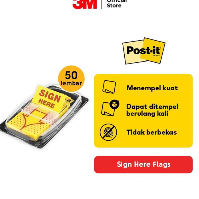 

FG2 PosIt 3M Penanda Tanda Tangan SIGN HERE 689 1pcs