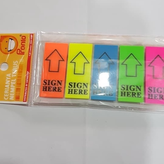 

KF7 Post it flag Sign Here pronto