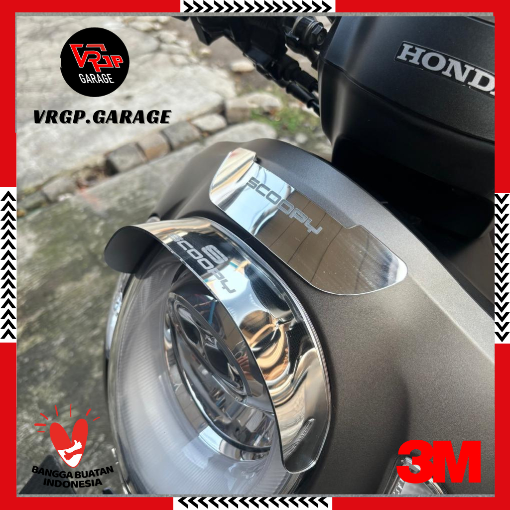 VRGP GARNIS PET LAMPU SCOOPY 2021-2024/ GARNISH PET LAMPU HONDA SCOOPY/ AKSESORIS SCOOPY MURAH