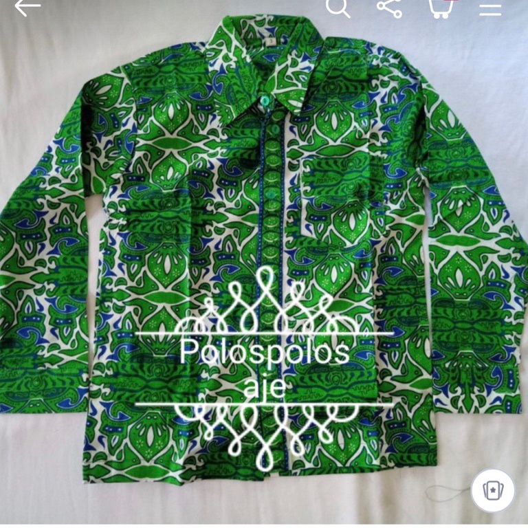 KODE J27H Seragam Sekolah Al Azhar batik lengan panjang untuk Sd perempuan